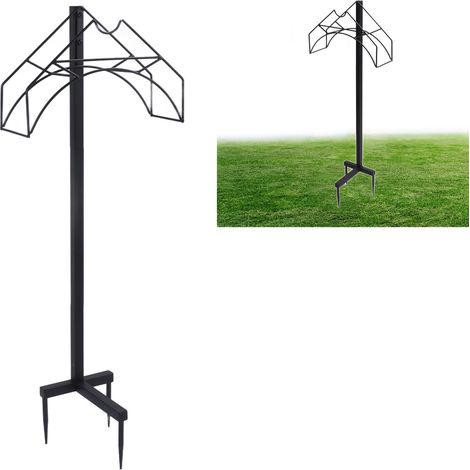 Freistehender, abnehmbarer Gartenschlauchhalter mit Bodenankern – 9-teiliges Eisenset für Garten, Hof und Boden (1/5)