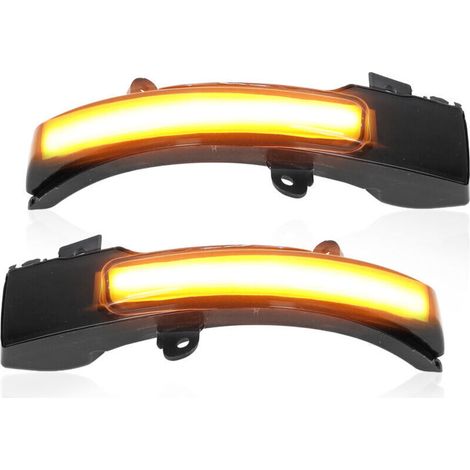 Lot de 2 clignotants dynamiques pour rétroviseurs latéraux, verre fumé, gauche/droite, pour Mitsubishi Lancer, Outlander, ASX,de