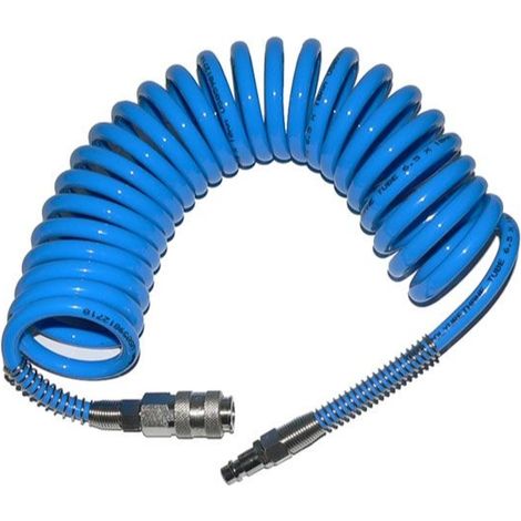 Adler przewód / wąż pneumatyczny spiralny 6,5 x 10mm 5m poliuretanowy, ze złączkami