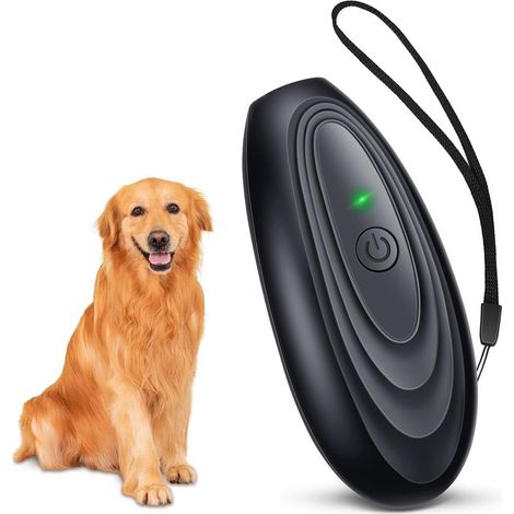 Antibellgerät für Hunde, Ultraschall-Hundebellabwehrgerät, Ultraschall-Antibellgerät mit einstellbarer Frequenz, wiederaufladbares Gerät mit 10 m Reichweite, wasserdicht nach IPX4 für kleine und große (1/5)