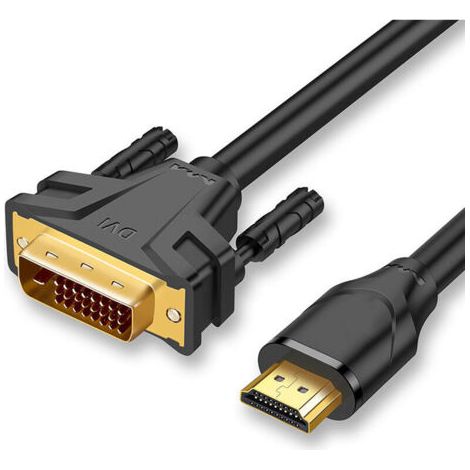 Câble Adaptateur HDMI A vers DVI - 2 m (ne convient pas pour la connexion aux ports Péritel ou VGA), Noir (1/5)
