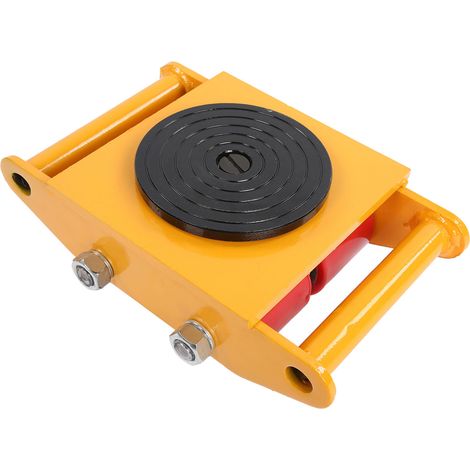 Transpalette à roulettes industrielles avec plateau pivotant 360° et 4 galets, déplacement d'équipements lourds, charge 6 tonnes, pour machines et outillages. (1/5)