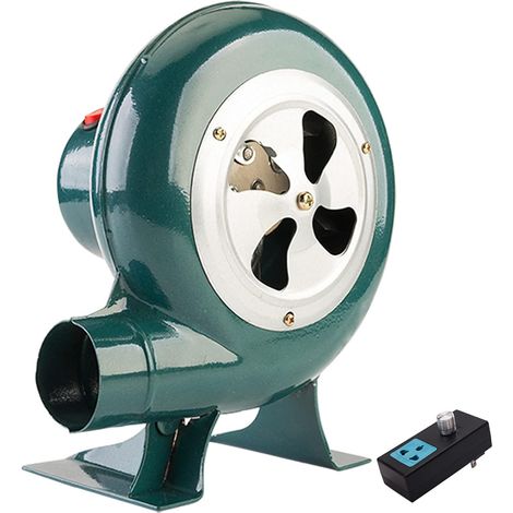 Souffleur Électrique - 1 Unité - Métal - Vitesse Variable - Barbecue et Cheminée - Vert (1/5)