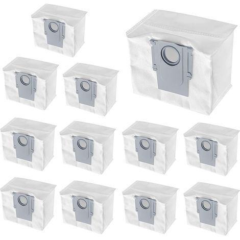 Lot de 12 sacs à poussière compatibles avec aspirateur robot S7 MaxV Ultra, S7 Pro Ultra, Q5+, Q7+, Q7 Max+, sacs jetables de 3 l de grande capacité en remplacement (12) (1/5)