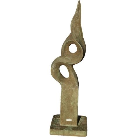 Statue de jardin en pierre "Fonteyn" (150 cm) - Gris vert 150 cm (1/4)