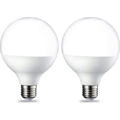 AmpoulesLEDG93formeglobe,culotE27àvisEdison,14,5W(équivalent100W),lumièreblancchaudintense,nondimmables,lotde2. (1/4)