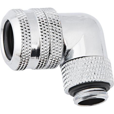 Raccord rotatif 90° G1/4 pour tube 14mm - Blanc - Refroidissement PC et watercooling