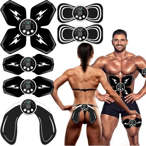 Filiyano-Patch stimulant musculaire abdominal intelligent, 10 modes, 29 niveaux d'intensité, appareil de musculation pour réduire la graisse (blanc) (1/5)