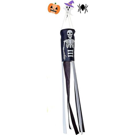 Drapeau à suspendre pour Halloween, fantôme à suspendre, décoration extérieure à suspendre, pour cour, patio, pelouse, jardin, fête 101,6 cm -C (1/5)