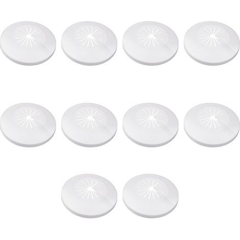 10 Pièces Colliers de Tuyau de Radiateur Couvercle Blanc Solide Pipe Plastique Décoration Cache Tuyaux Plomberie pour Tuyau de Chauffage D'eau 10-25mm Rosace de Radiateur (1/5)