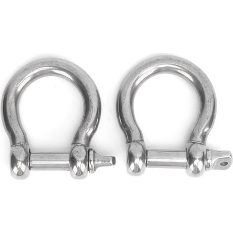 2x Mousqueton D-Ancre en Acier Inoxydable Résistant Haute Capacité de Charge pour Camping Randonnée Sports Extérieur (M16 800kg Charge) (1/5)
