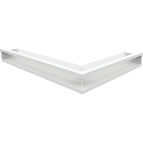 Eck-Lüftungsgitter LUFT links 76,6x54,7x9 weiß Slim (1/5)