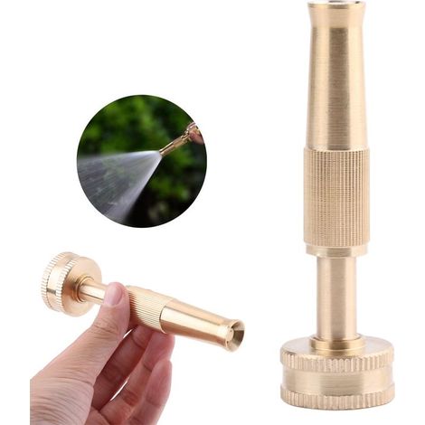 Pistola ad acqua ad alta pressione-ugello in ottone regolabile tubo di irrigazione sostenibile, jet preciso, per il giardino, lavaggio auto e di pulizia (1/5)