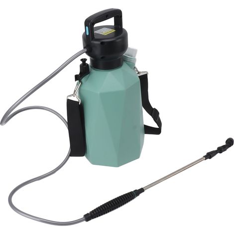 Pulvérisateur électrique à 3 buses, batterie 2400 mAh 3,7 V, 5 L, pour la fertilisation des plantes et du jardin, couleur vert losange. (1/5)