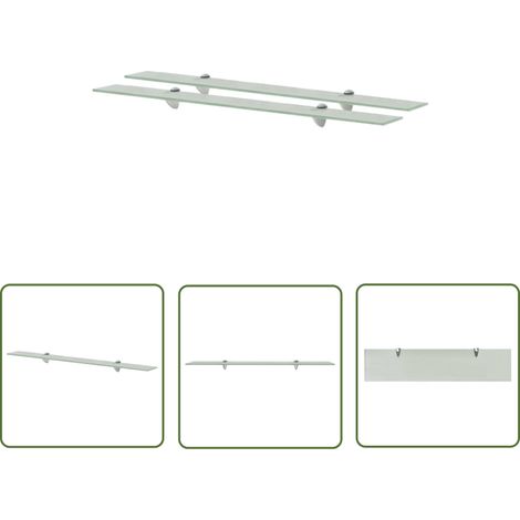 The Living Store Schweberegale 2 Stk. Glas 90x20 cm 8 mm - Wandregal - Glasregal - Modernes Regal - Badezimmerregal - Wohnraumdeko (1/5)