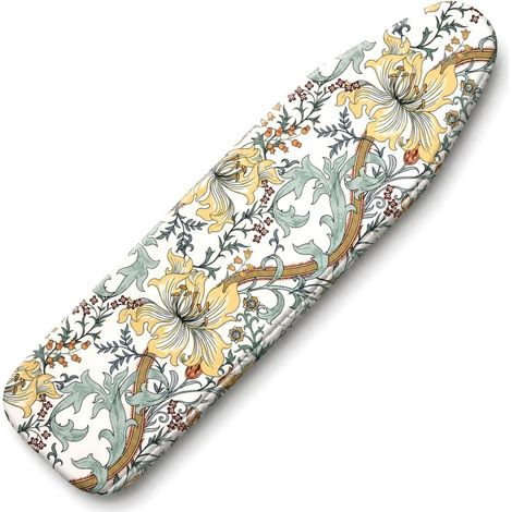 Housse de Planche à Repasser, Coussin de Repassage, Couverture à Motif Floral en Coton Biologique, résistante à la Chaleur, Lavable, avec Bord élastique pour Planches à Repasser et (1/5)