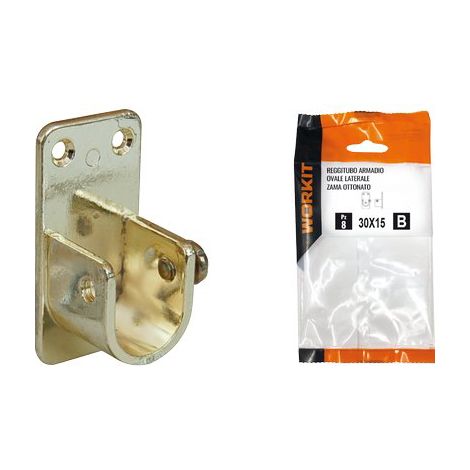 Reggitubo Armadio Ovale Laterale Self Workit 30 x 15 mm 2 Pezzi