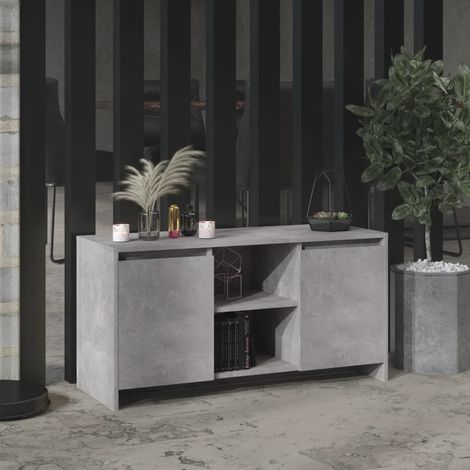 Meuble TV, Banc TV, Support pour Téléviseur, Meuble de Salon Gris béton 102x37,5x52,5 cm Aggloméré YHJ66525 (1/5)