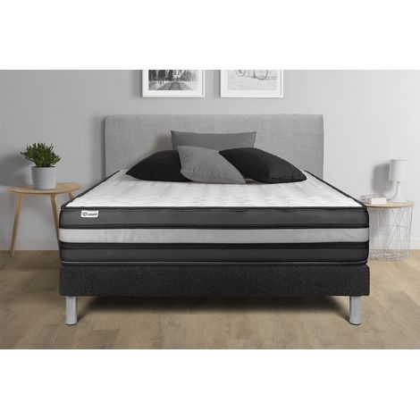 Matratzenset VITAL POWER ZEN 180 x 200 cm Bettrahmen Kit schwarz (1/5)