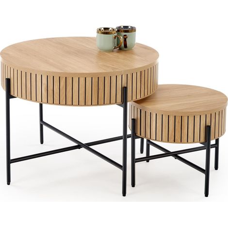 Conjunto mesa de centro Houston 2038 , 50x0x0cm, Diámetro: 67, MDF, Redonda