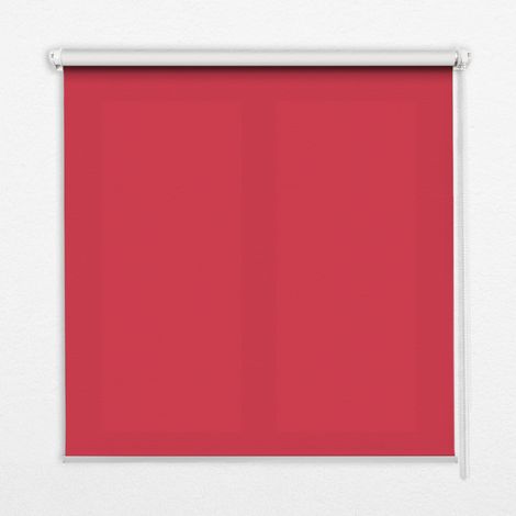 Innenrollo Fensterrollo - Rollo ohne Bohren - Sichtschutzrollo - Lichtdurchlässiges Rollo - Rechteckiges - Rollo - (70 cm x 140 cm) - Rot