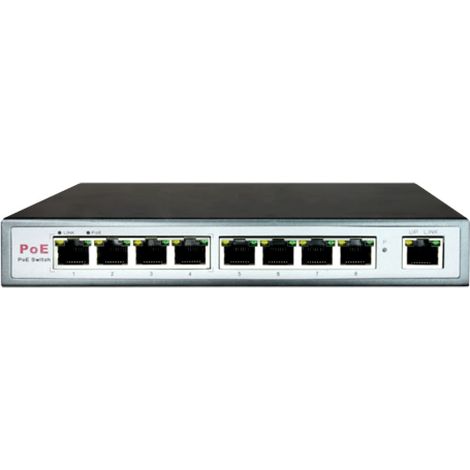 SW0904POE-65W SWITCH POE 8 PORTE (4POE) + 1 UPLINK RJ45 (1/5)