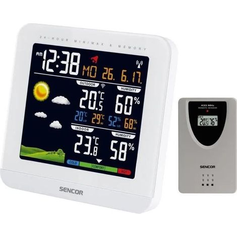 Sencor SWS 5600 Stazione Meteo Bianca Precisa LCD Colore