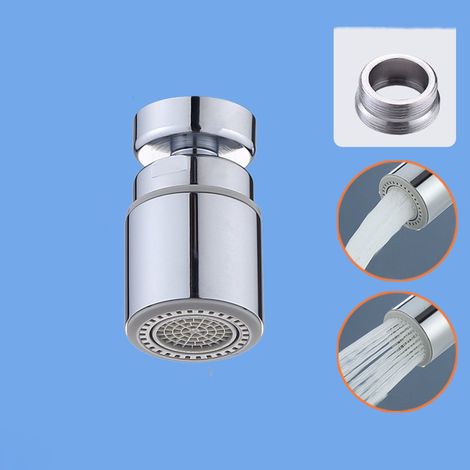 Aérateur de robinet 5x4x4cm Argent 1 pièce, filtre rotatif à 360°, tête de pulvérisation anti-éclaboussures