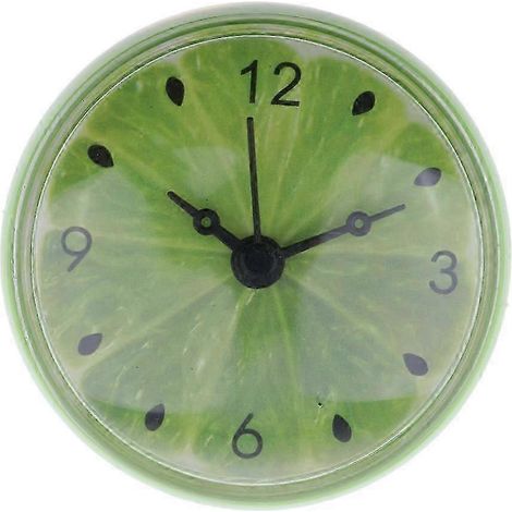 Horloge à ventouse étanche en silicone pour cuisine, salle de bain et douche-Green (1/5)
