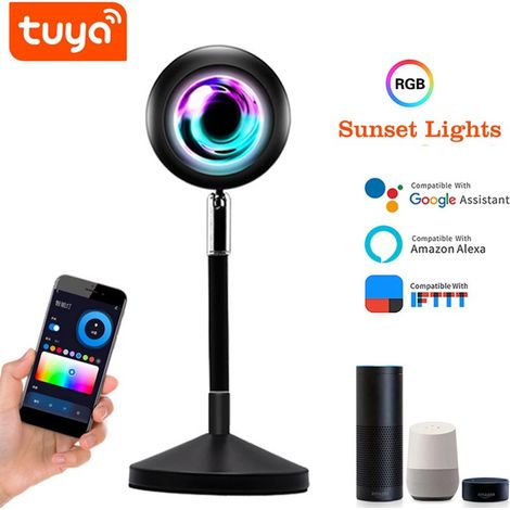 Tuya Lampada Ufo Sunset Smart WiFi Proiettore di Luci  Nero (1/5)