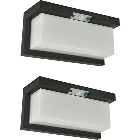 Applique Murale Exterieure, LED Applique Exterieure IP65 Etanche, Decoration Exterieur Applique pour Cour, Jardin, Terrasse(Blanc Froid, 2PCS) (1/4)