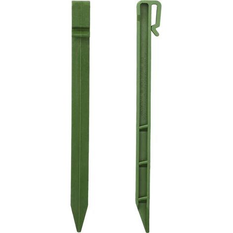 Lot de 20 piquets d'ancrage pour bordure de jardin, piquets en plastique pour bordure de paysage, pour support de plantes tenant des tentes, 25,4 cm (1/5)