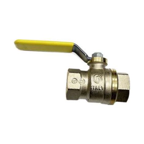 Giacomini (Neu) Gas-Kugelhahn mit gelbem Hebelgriff und vollem Durchgang 3/4"