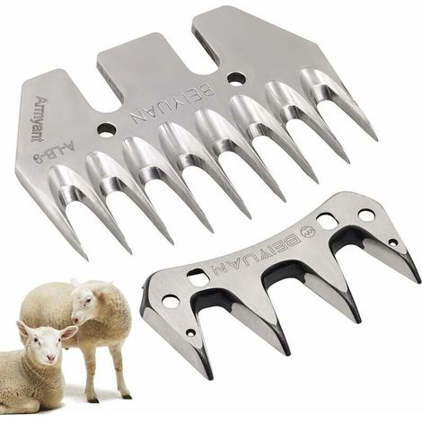9 Dents Droite Lame De Cisaillement De Mouton Et Peignes Lames De Tondeuse De Chèvre De Remplacement Pour Ciseaux à Laine Électriques Cisaillement De Cisaillement De Poils d'Animaux (1/5)