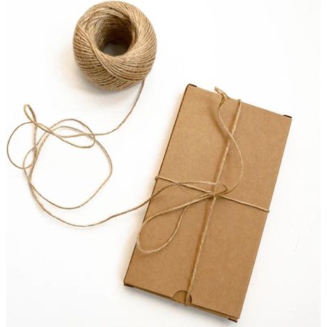 Lot de 4 cordes en chanvre 3 brins de 100 m et 2 mm de diamètre, idéales pour les loisirs créatifs, l'emballage cadeau, le jardinage et la décoration de fêtes. (1/5)