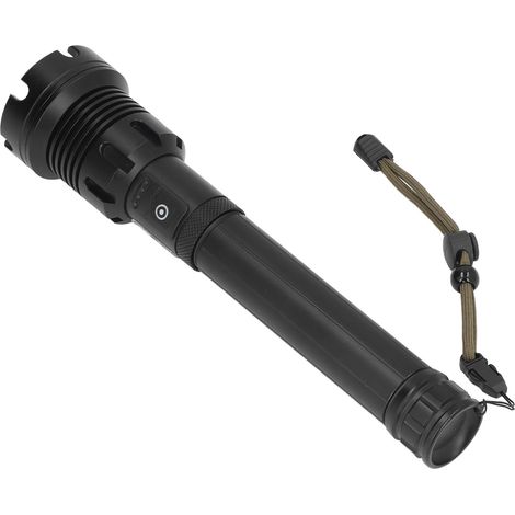 Lampe torche puissante 8000 lm, étanche IP65, zoomable, 2 couleurs d'éclairage, 7 modes, idéale pour la randonnée, l'aventure et les situations d'urgence. (1/5)