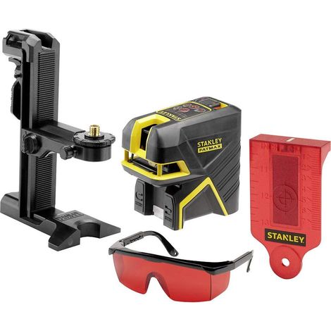 Niveau Laser Croix + 5 Points - Faisceau Rouge - Portée jusqu'à 50 avec Cellule de Détection (Non Fournie) - Livré en Mallette avec 3 Accessoires et Piles (1/4)