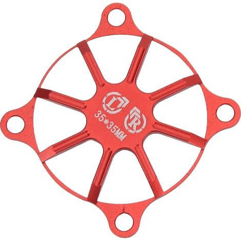 Schutzabdeckung für den Motorkühlventilator aus Aluminiumlegierung, Kühlkörper, rot. (1/4)