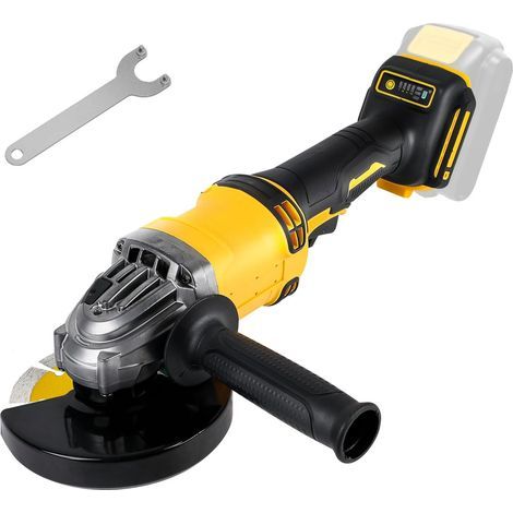 Meuleuse d'angle sans fil pour batterie Dewalt 18 V/20 V, 125 mm 10000 tr/min Outil de meulage sans balais avec arbre M14, meuleuse sans fil à 3 vitesses pour couper, meuler et polir (vendue (1/5)