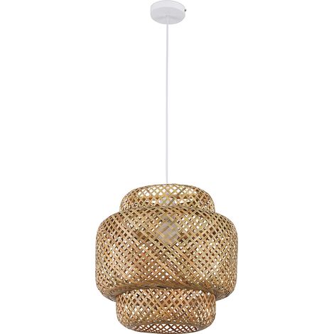 Bambus-Deckenlampe - Boho-Bali-Design-Pendelleuchte - Kamon Natural wood