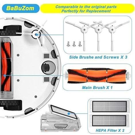 Accessoires Remplaçant kit pour Xiaomi Roborock S50 S51 S55 S5 S60 S65 S6, Pièces de rechange pour Roborock S5 Max S6 Max S6 Pure (1/3)