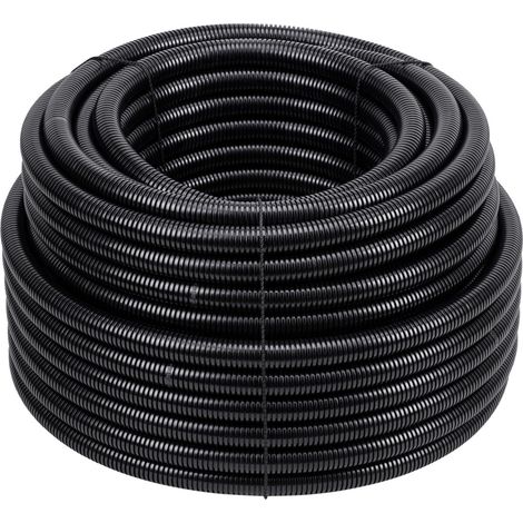Meister Isolierrohr flexible Ausführung - 50 Meter - schwarz - 750 N (mittel) - M25 Gewinde - Flammwidrig