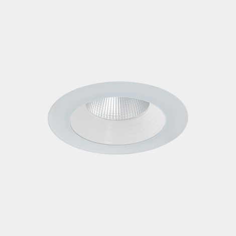 LEDS C4 Dako Spot encastrable extérieur LED blanc 20 W 3000 K 18 cm, 18 cm, IP66, interrupteur marche/arrêt