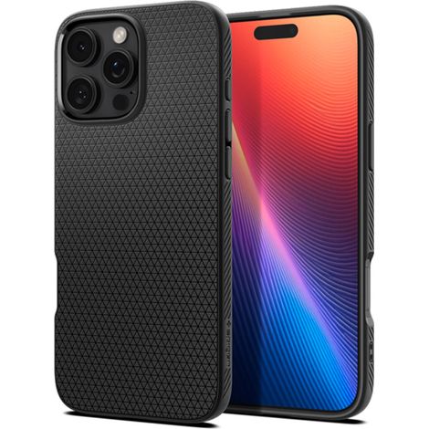 Spigen Liquid Air - Hülle für iPhone 16 Pro (Matt Schwarz) (1/5)