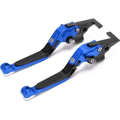 Verstellbarer Brems- und Kupplungshebel aus CNC-gefräster Aluminiumlegierung für Yamaha TMAX 530 (2012–2019), blau (1/5)