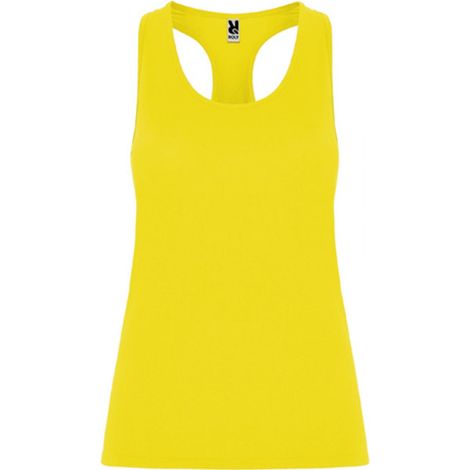 Camiseta deportiva transpirable con espalda estilo nadadora AIDA ROLY XL Amarillo Fluor