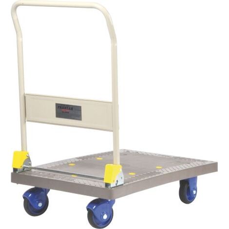 Chariot de manutention grand plateau polypropylène