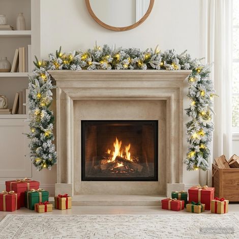 vidaXL Guirnalda de Navidad Blanco 270 cm PVC y PE 50 LED (1/5)
