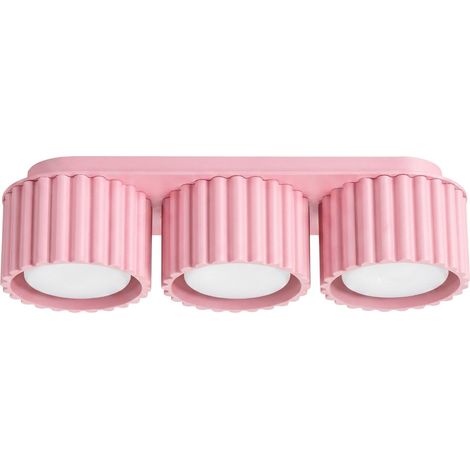 Plafoniere AURA rosa 32.5x8x10cm Alluminio Sollux (1/5)