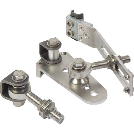 Locinox – Charnière galvanisée à 180° pour portail – Réglable pour pentes de 2 à 35% – Installation recommandée avec ferme-portail hydraulique